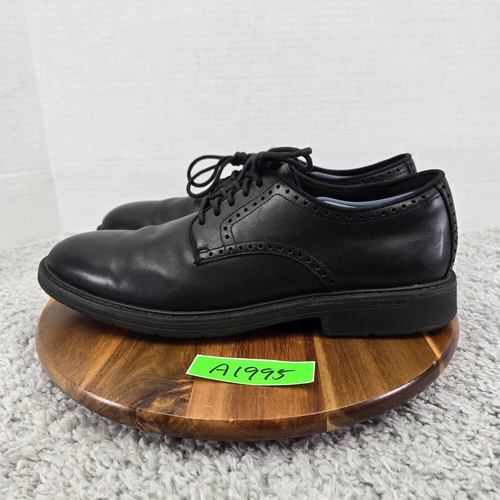 Cole Haan Mens 11.5M Grand 360 Saddle Black Leather Brogue Oxford Dress Shoe